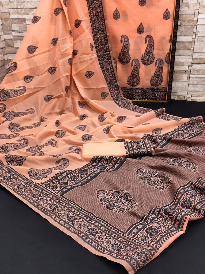 Meera 70 Cotton Silk Printed Casual Wear Weaving Saree Collection